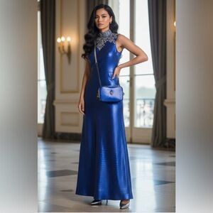 Kurt Geiger London Kensington Crossbody Blue and Silver Designer Women's Bag